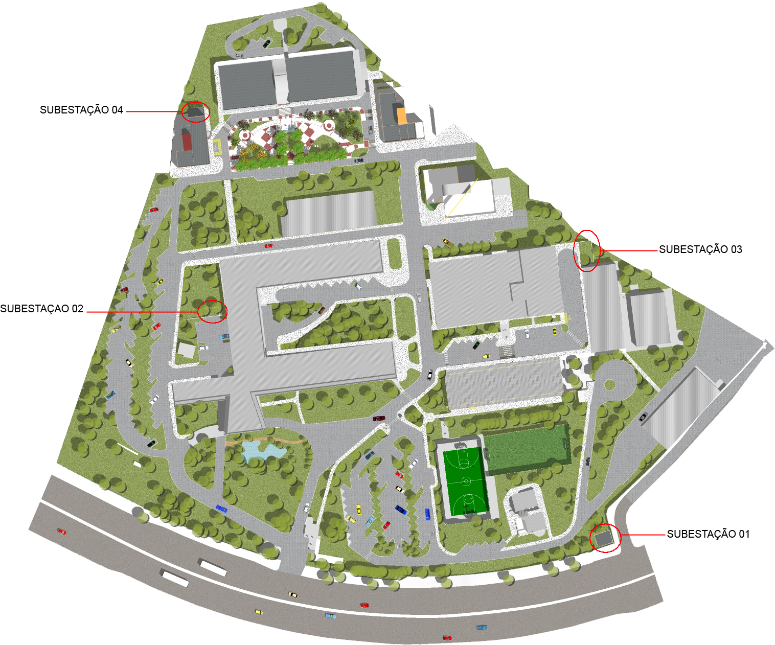Mapa do Campus II do CEFET-MG